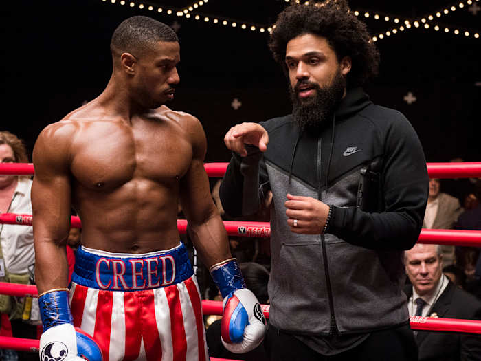 Jordan with Coogler on set.